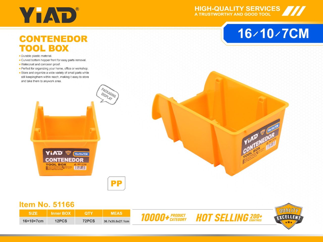 Caja Plastica 3001 160x105x75mm YIAD