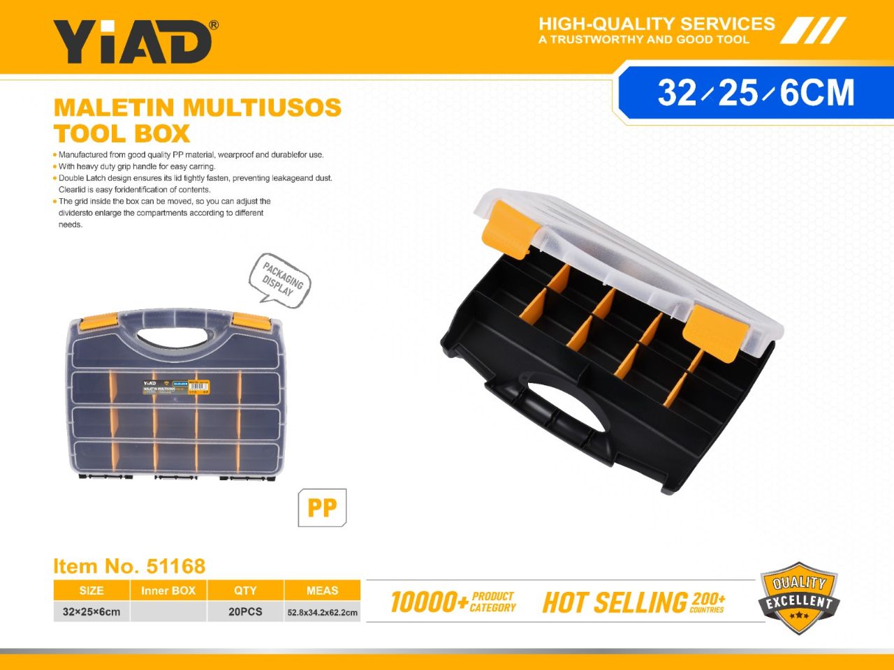 CAJA ORGANIZADOR G-320 32x25.5x6mm YIAD