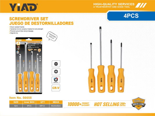 Destornilladores Juego 4pcs Amarillo YIAD